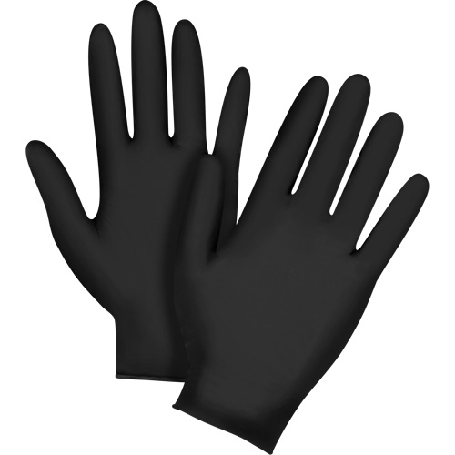 Emballages de gants jetables pour machine distributrice, Petit, Nitrile, 5 mils, Sans poudre, Noir, Classe 2 Fastek