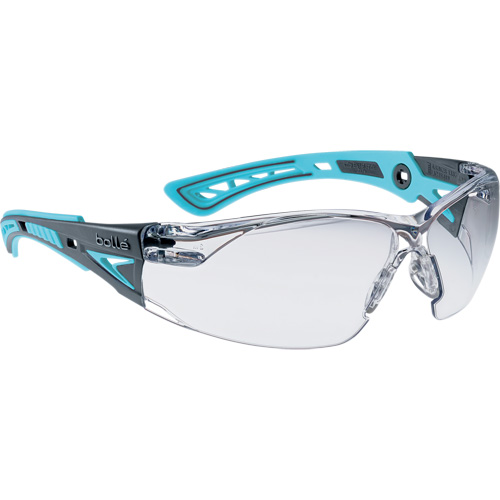 Rush+ Safety Glasses, Clear Lens, Anti-Fog/Anti-Scratch Fastek