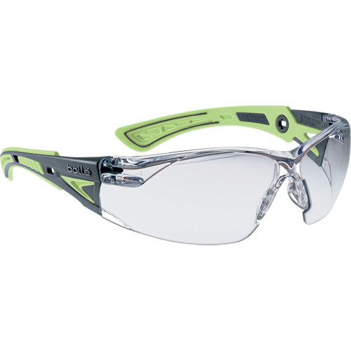 Rush+ Safety Glasses, Clear Lens, Anti-Fog/Anti-Scratch Fastek
