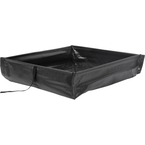 Collapsible Roll-Up Spill Berm, 60 US gal. Capacity, 4' W x 4' L x 6" H Fastek