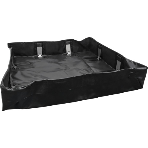 Collapsible Berm, 299 US gal. Capacity, 8' W x 10' L x 6" H, Snap-Up Bracket Fastek