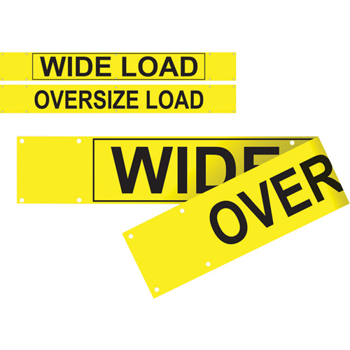 Double Sided Wide Load/Oversized Load Banner, Vinyl, 96" W x 12" H Fastek