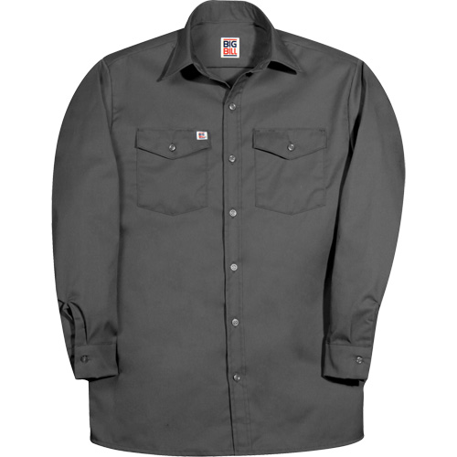 Premium Long-Sleeve Work Shirt, Men's, 2X-Large, Charcoal Fastek