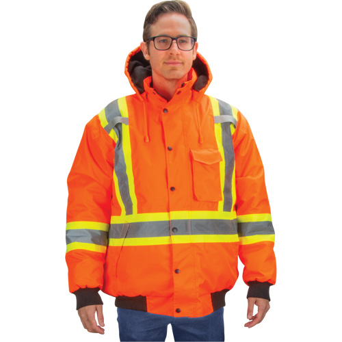 Parka d'hiver imperm&eacute;able 7-en-1, Orange haute visibilit&eacute;, Moyen Fastek