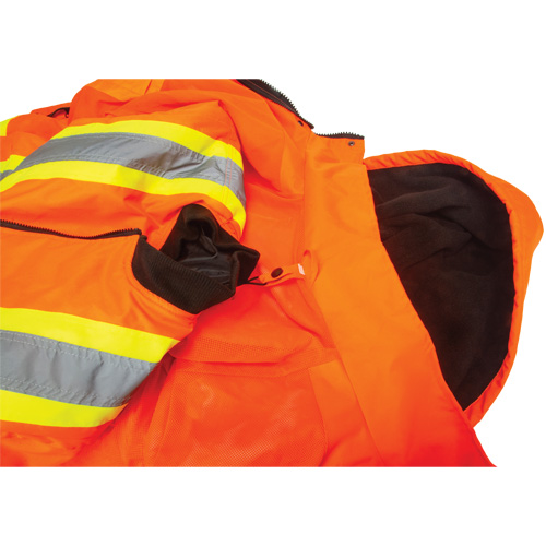 Parka d'hiver imperm&eacute;able 7-en-1, Orange haute visibilit&eacute;, Moyen Fastek
