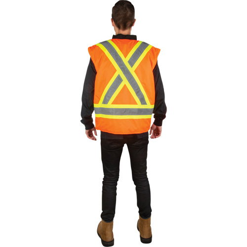 Parka d'hiver imperm&eacute;able 7-en-1, Orange haute visibilit&eacute;, Moyen Fastek