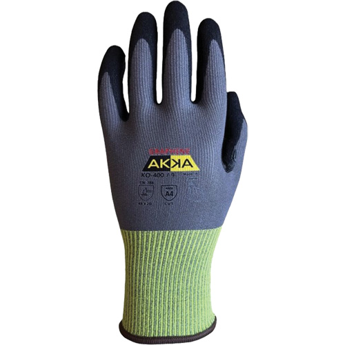 KO-400 Intermediate Cu-Resistant Gloves, Size 7, 15 Gauge, Nitrile Coated, Nylon/HPPE/Spandex/Graphene Shell, ASTM ANSI Level A4/EN 388 Level D Fastek