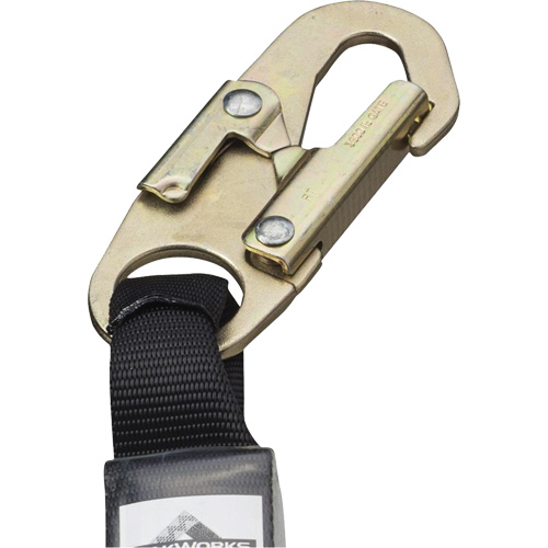 SA-5500-6 Shock Absorbing Lanyard, 6', Snap Hook Center, Snap Hook Leg Ends, Galvanized Steel Fastek