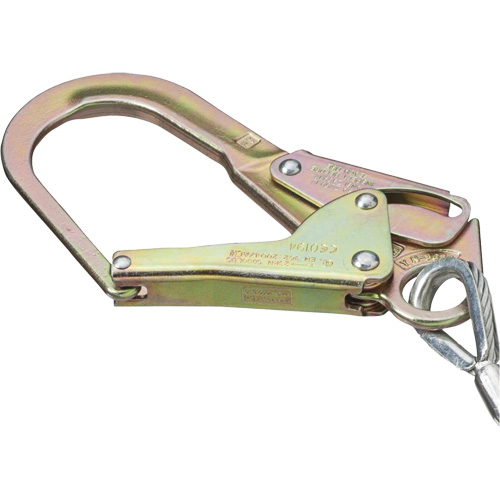 SA-5502-6 Shock Absorbing Lanyard, 6', Form Hook Center, Snap Hook Leg Ends, Galvanized Steel Fastek