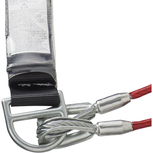 SA-55522-4 PVC-Coated Shock Absorbing Lanyard, 4', Form Hook Center, Snap Hook Leg Ends, Galvanized Steel Fastek