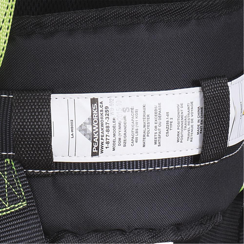 FBH10000E1020-S  Harnais de s&eacute;curit&eacute; s&eacute;rie entrepreneur avec ceinture de positionnement, Certifi&eacute;e CSA, Classe AEP, Petit Fastek