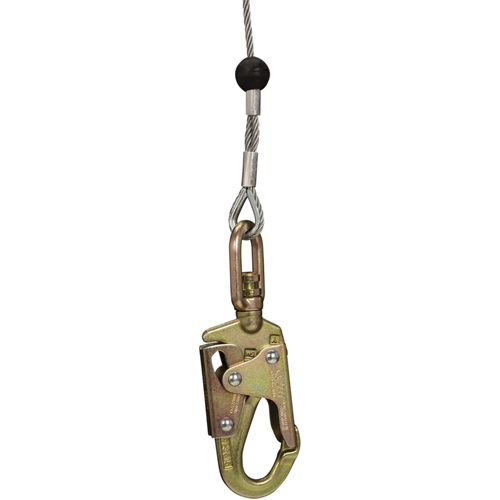 SRL-73303-96 Cable Self-Retracting Lifeline with Recovery, 96', Galvanized Steel, Swivel Fastek