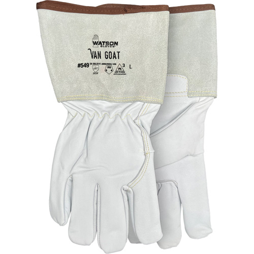 549 Van Goat Arc Rated Cut-Resistant Gloves, Size Medium, Cutshield/Para-Aramid/Polyester/Stainless Steel/Goatskin Shell, ASTM ANSI Level A6/EN 388 Level F Fastek