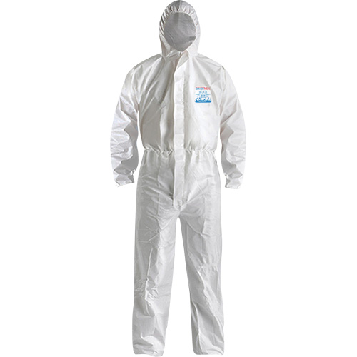 CoverMe XP1800  Type 5/6 Coveralls with Hood, 5X-Large, White, Microporous Fastek