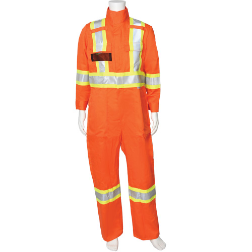 Firewall FR&reg; High-Visibility FR Coveralls, Size Small, High Visibility Orange, 9.2 cal/cm² Fastek