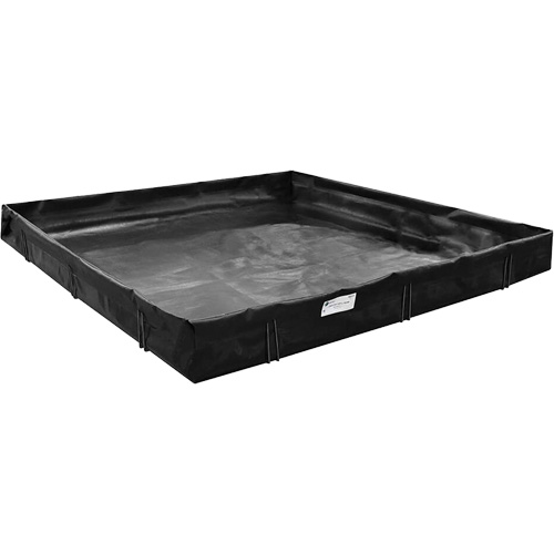 Spill Containment Berm, 4675 US gal. Capacity, 25' W x 25' L x 1" H, L-Bracket Fastek