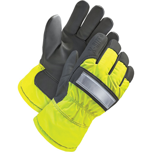 High-Visbility Fitter's Glove, Large, Grain Goatskin Palm, Thinsulate Inner Lining Fastek