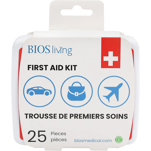 25-Piece Home & Travel First Aid Kit, Plastic B Fastek