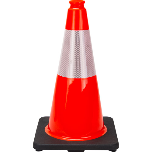 Premium Traffic Cone, 18", Orange, 6" Reflective Collar(s) Fastek