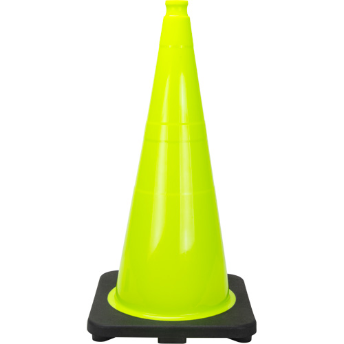 Premium Traffic Cone, 28", Lime Green Fastek