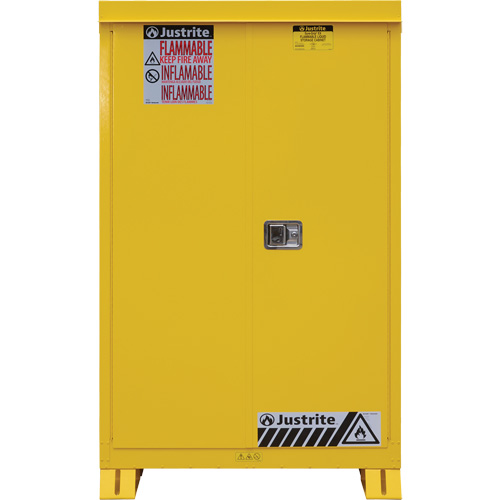 Outdoor Flammable Storage Cabinet, 45 gal., 2 Door, 43" W x 65" H x 18" D Fastek