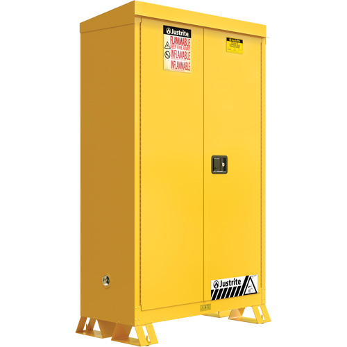 Outdoor Flammable Storage Cabinet, 45 gal., 2 Door, 43" W x 65" H x 18" D Fastek