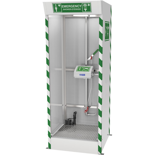 Emergency Cubicle Shower & Covered Eye & Face Wash with Sump Pump Fastek
