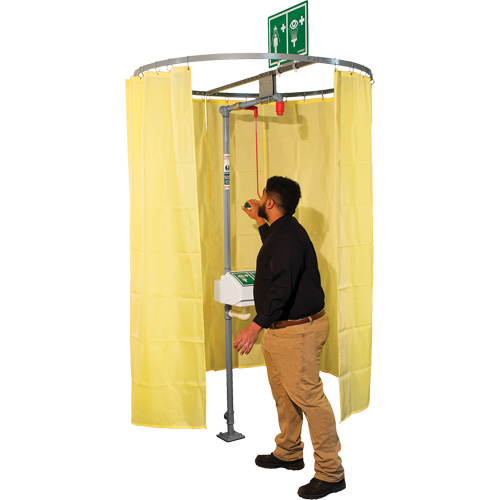 Pipe Mounted Safety Shower Modesty Curtain Fastek