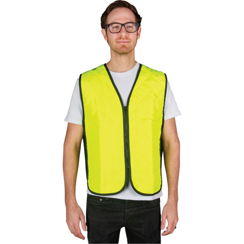 Evaporative Cooling Vest, Medium, High Visibility Lime-Yellow Fastek