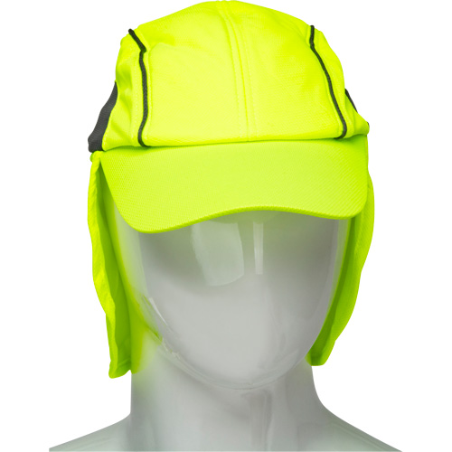 Cooling Hat with Neck Shade, Hi-Vis Lime Fastek