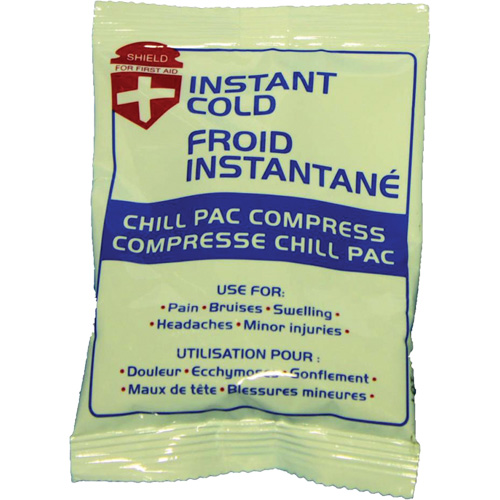 Instant Chill Pac Compress, Cold, Single Use, 4" x 6" Fastek