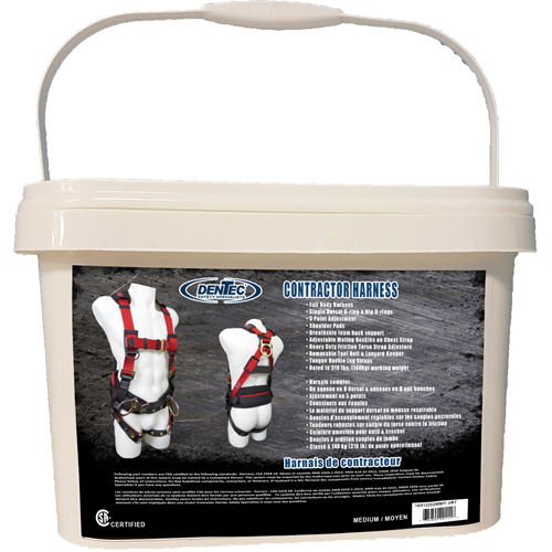 Contractor Safety Harness in Pail, CSA Certified, Class AP, Medium, 352 lbs. Cap. Fastek