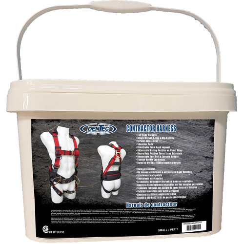 Contractor Safety Harness in Pail, CSA Certified, Class AP, Small, 352 lbs. Cap. Fastek