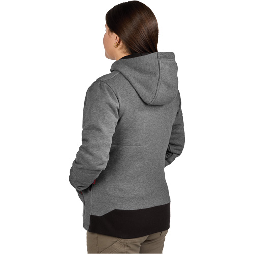 M12 Heated Hoodie with Battery, Women's, X-Large, Grey, Poly-Cotton Fastek