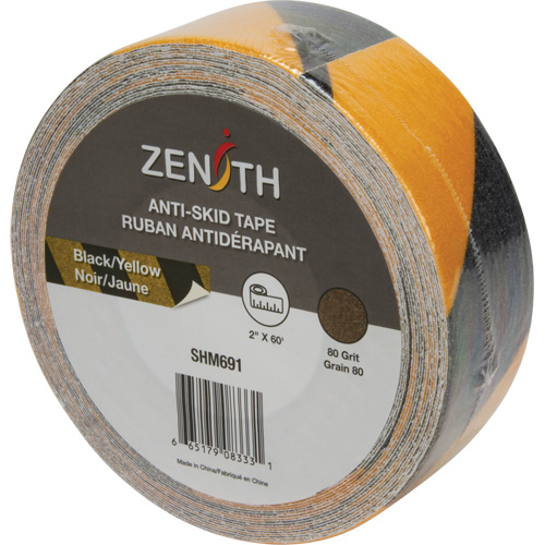 Anti-Skid Tape, 2" x 60', Black & Yellow Fastek