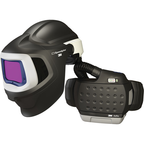 Syst&egrave;me de protection respiratoire &agrave; &eacute;puration d'air motoris&eacute; haute efficacit&eacute; Adflo avec masque de soudage 9100 MP Speedglas, Masque de soudage, Pile Lithium-ion Fastek