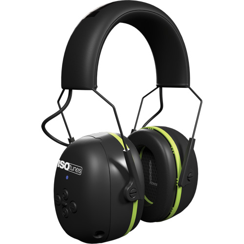 Black & Green Air Defender Bluetooth Earmuffs, Headband Style, 24 dB Fastek