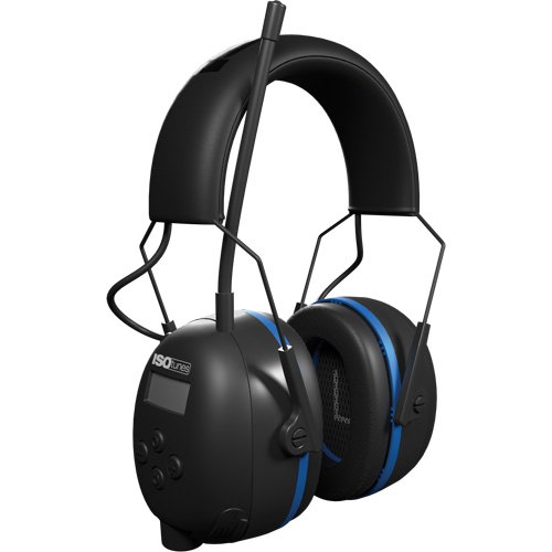 Black & Blue Air Defender AM/FM BT Earmuffs, Headband Style, 25 dB Fastek