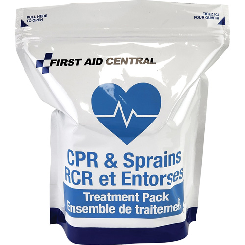 9-Piece CPR & Sprains Refill Pack for Emergency Response First Aid Kit Fastek