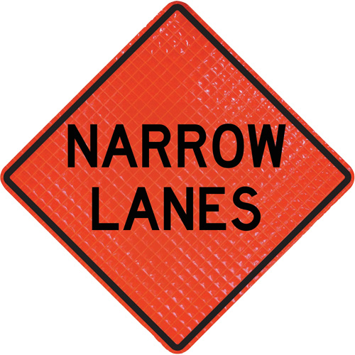 Quadra Flex Roll-Up Sign with Traffic Control Person Ahead Symbol Fastek