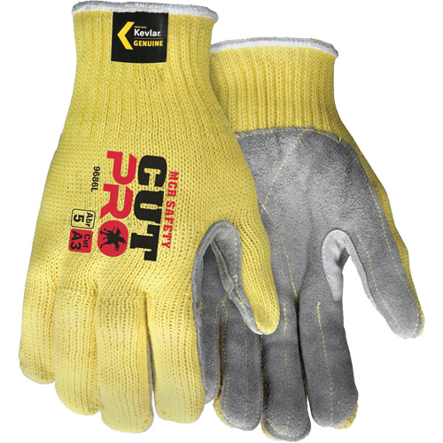CutPro&reg; Cut Resistant Work Gloves with Split Leather Palm, Size Small, 7 Gauge, Kevlar&reg; Shell, ASTM ANSI Level A3 Fastek