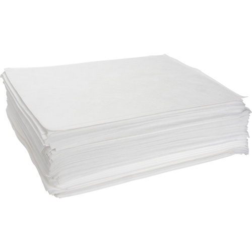 Meltblown Sorbent Pads, Oil Only, 15" x 19", 10 gal. Absorbancy Fastek
