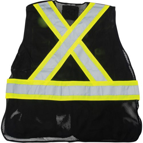 CSA Compliant Surveyor Vest, Black, Medium, Polyester Fastek