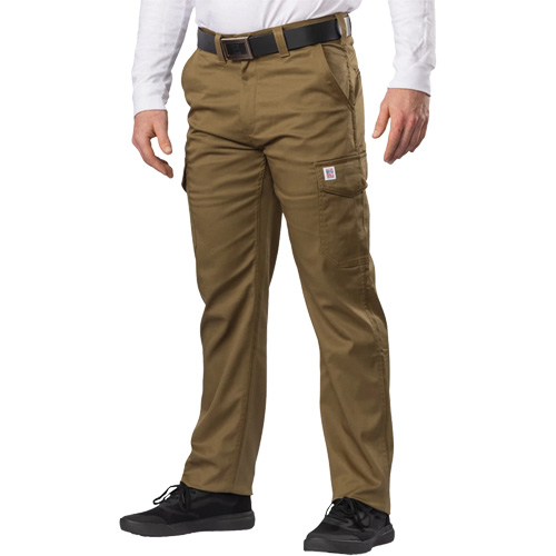 Pantalon cargo Big Flex, Poly-coton/Spandex, Vert olive militaire, Taille 46, Entrejambe 30 Fastek