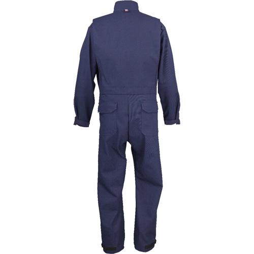 Westex UltraSoft&reg; Welder's Coverall - Regular, Size Small, Navy Blue Fastek