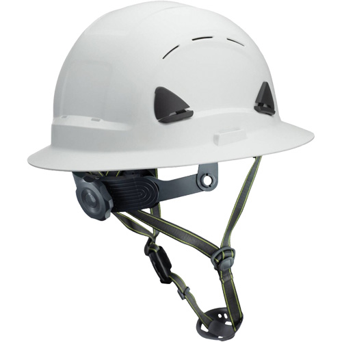 Casque Fibre Metal de style escalade avec bordure compl&egrave;te, R&eacute;pond aux normes CSA type 2, Suspension Rochet, Ventil&eacute; Fastek