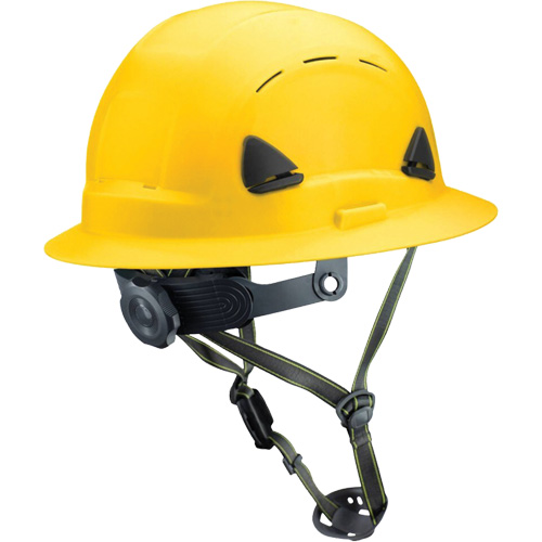 Casque Fibre Metal de style escalade avec bordure compl&egrave;te, R&eacute;pond aux normes CSA type 2, Suspension Rochet, Ventil&eacute; Fastek