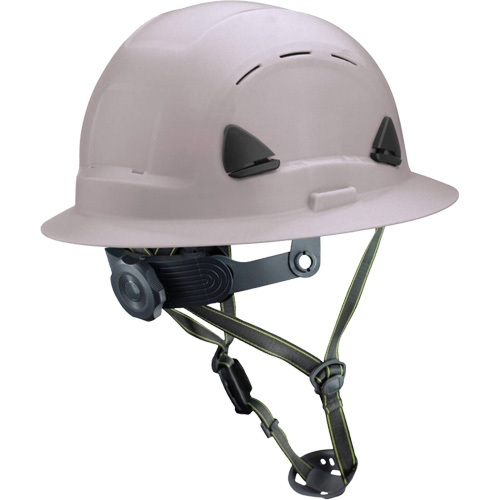 Casque Fibre Metal de style escalade avec bordure compl&egrave;te, R&eacute;pond aux normes CSA type 2, Suspension Rochet, Ventil&eacute; Fastek
