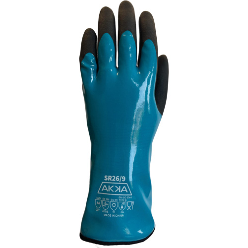 Food, Chemical, Cold & Cut Protection Gloves, Size 7, 12" L, PVC, Nylon Inner Lining Fastek