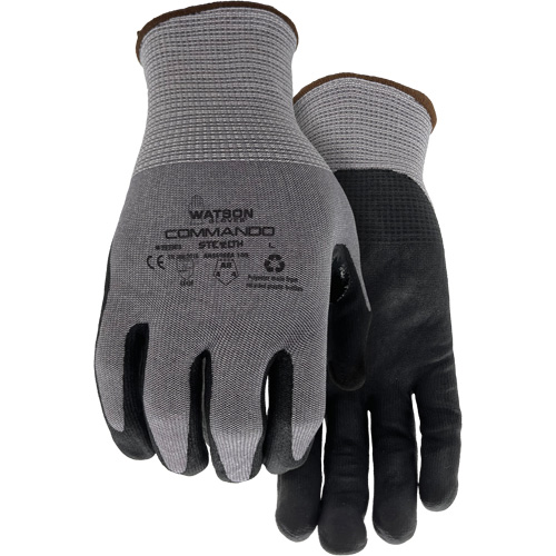 338 Commando Cut Resistant Gloves, Size Small, 18 Gauge, Foam Nitrile Coated, HPPE/Polyester/Spandex/Stainless Steel Shell, ASTM ANSI Level A8/EN 388 Level F Fastek